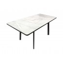 Стол ВВР Миллер Каспий серый/черный №3, пластик 120-160/80